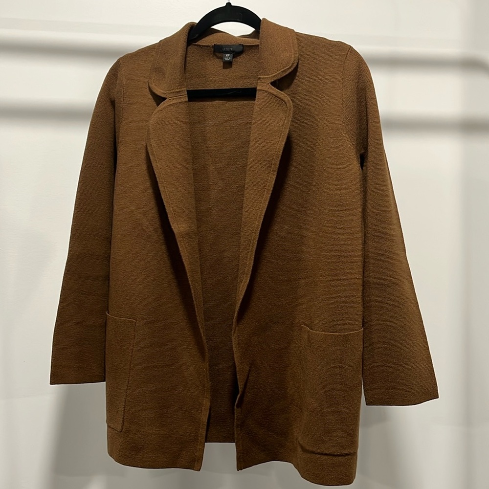 J.Crew open front cardigan sweater blazer, size XS, excellent condition.